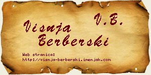 Višnja Berberski vizit kartica